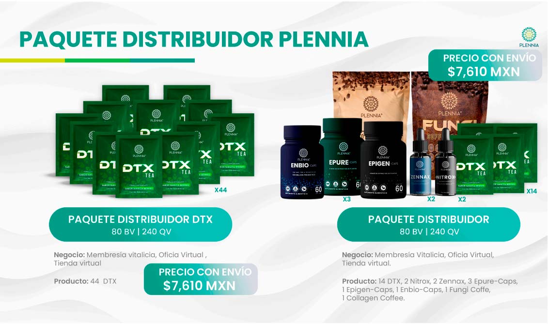 PAQUETE DISTRIBUIDOR PLENNIA